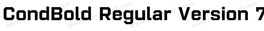 CondBold Regular Version 75字体转换